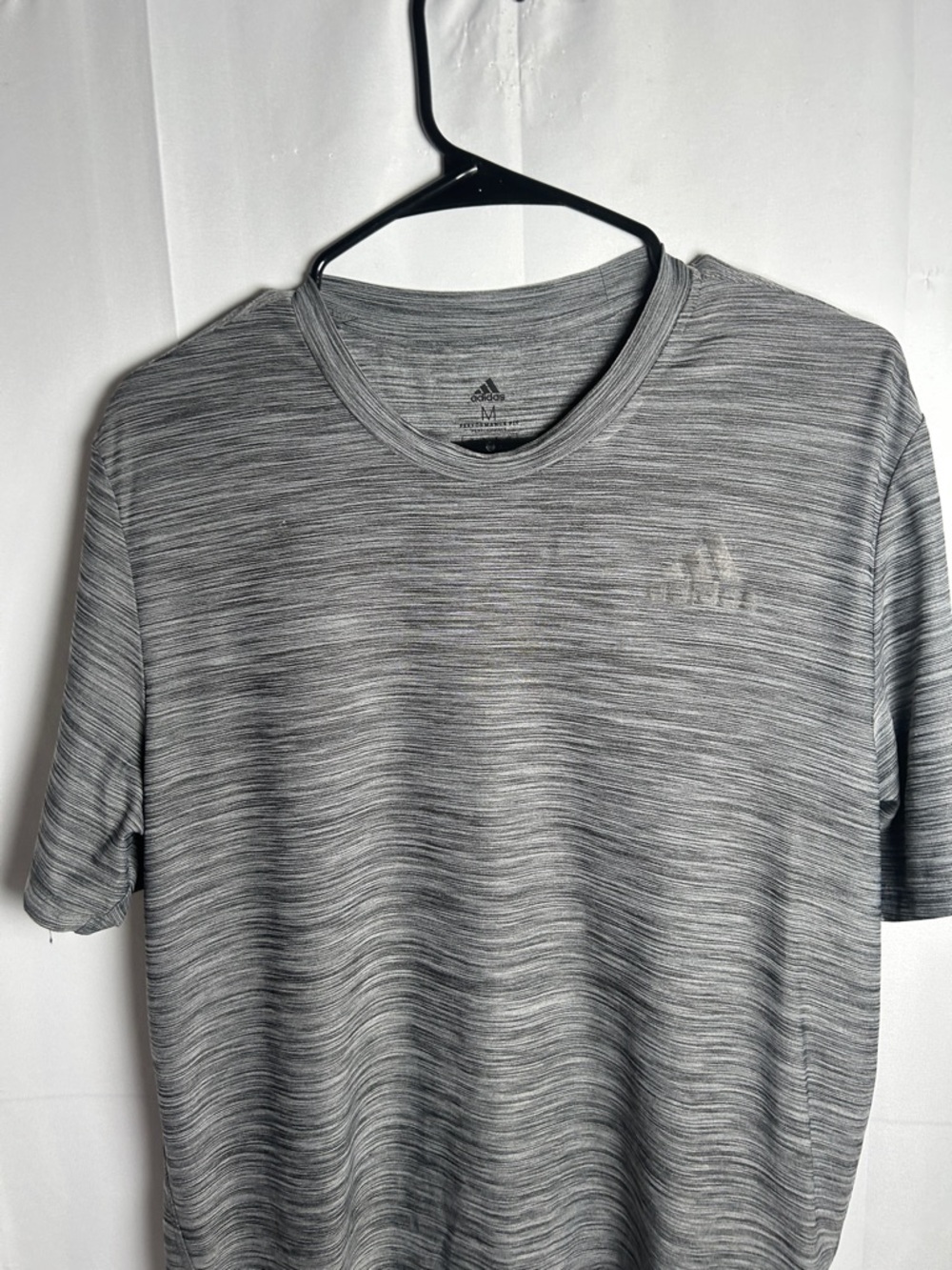adidas Men’s Gray Heather Performance Short Sleeve Tee